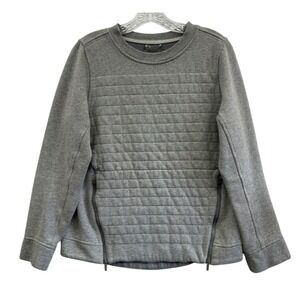 Lululemon Women's Fleece Be True Crew‎ Grey Warm Athleisure Athletic Side Zip 6